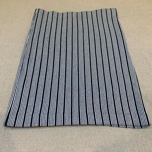 Ann Taylor blue and white striped pencil skirt